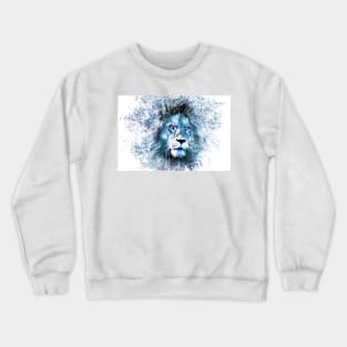 Galaxy LION in space particles Crewneck Sweatshirt